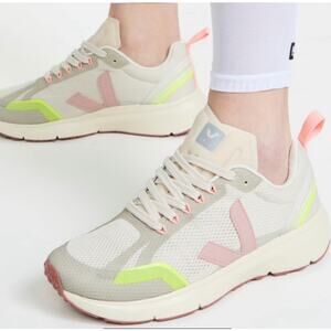 VEJA Women Condor 2 Alveomesh Sneaker Size EU 39.5 US 8.5 Beige Pink Neon Yellow